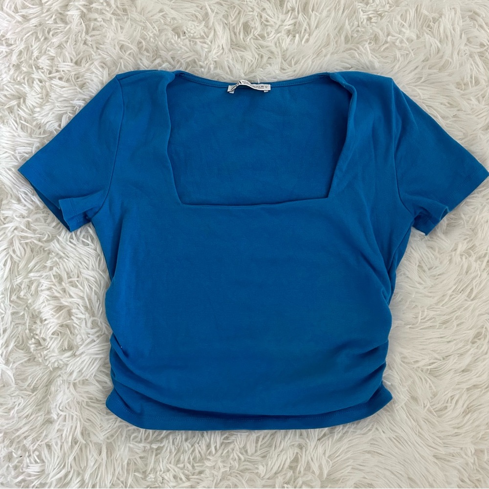 Zara Square Neck Crop Tee